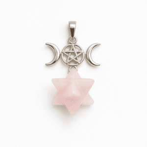 Pendente Merkaba Quartzo Rosa