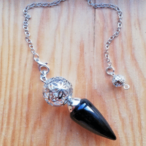 pêndulo bala onix com bola flor da vida
