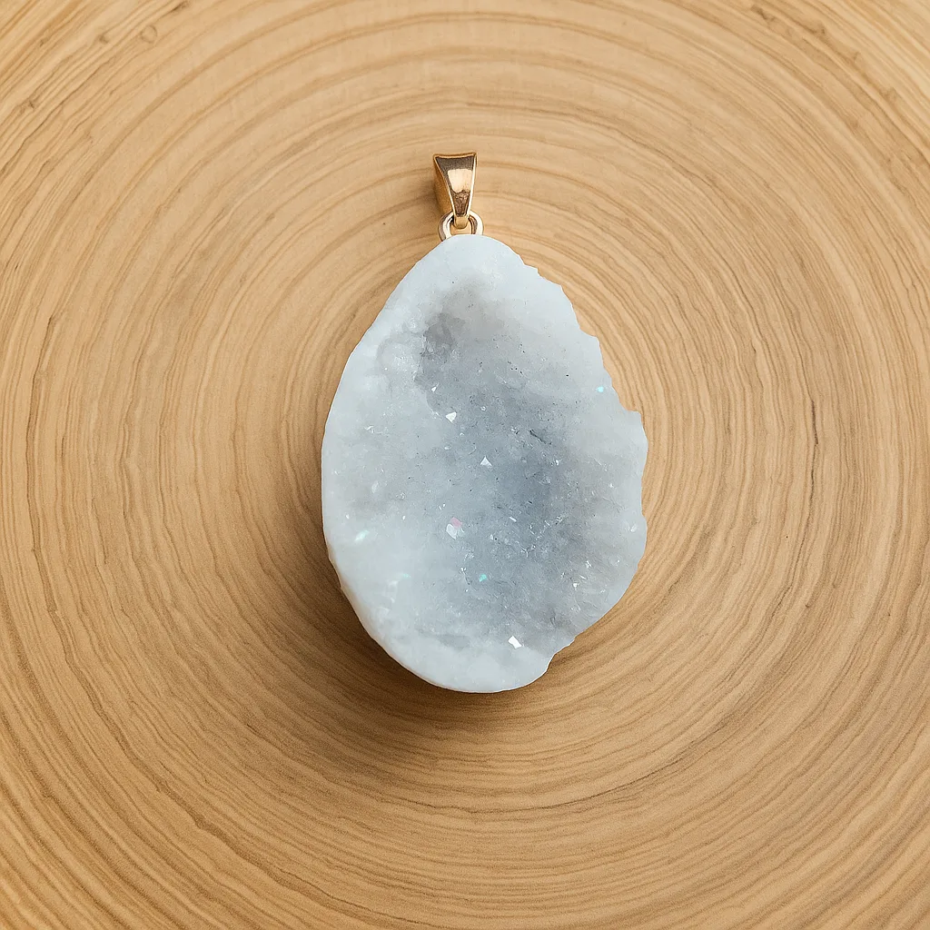 Pendente Drusa Quartzo Aura